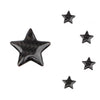 Real Carbon Fiber 3D Star Heart Emblem Badge Decal Car Sticker