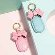 Leather Car Key Fob Holder Cover and Bow for Buick