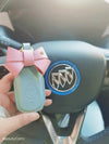 Leather Car Key Fob Holder Cover and Bow for Buick