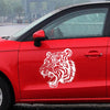 10'' Tiger Car Decals Stickers - White, black, red, yellow and blue