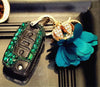 Emerald Green Bling Car Key FOB Holder with Rhinestones for POLO, passart and other VW vehicles