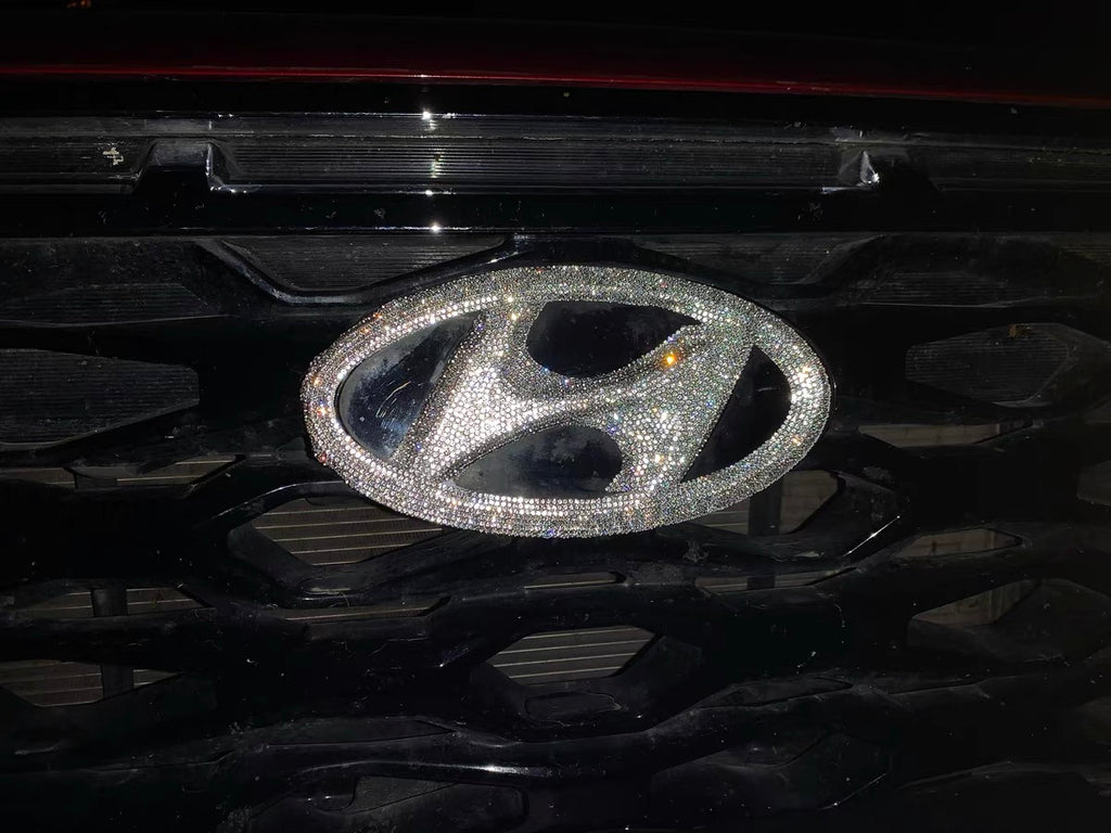 Bling Glitter Lenkrad Emblem Aufkleber Kompatibel mit Hyundai