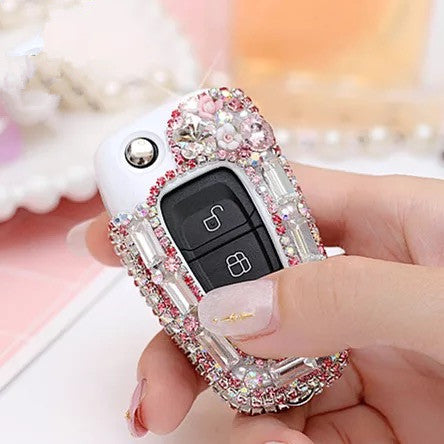 Ford Crystal Bling Car Key FOB Holder with Rhinestones