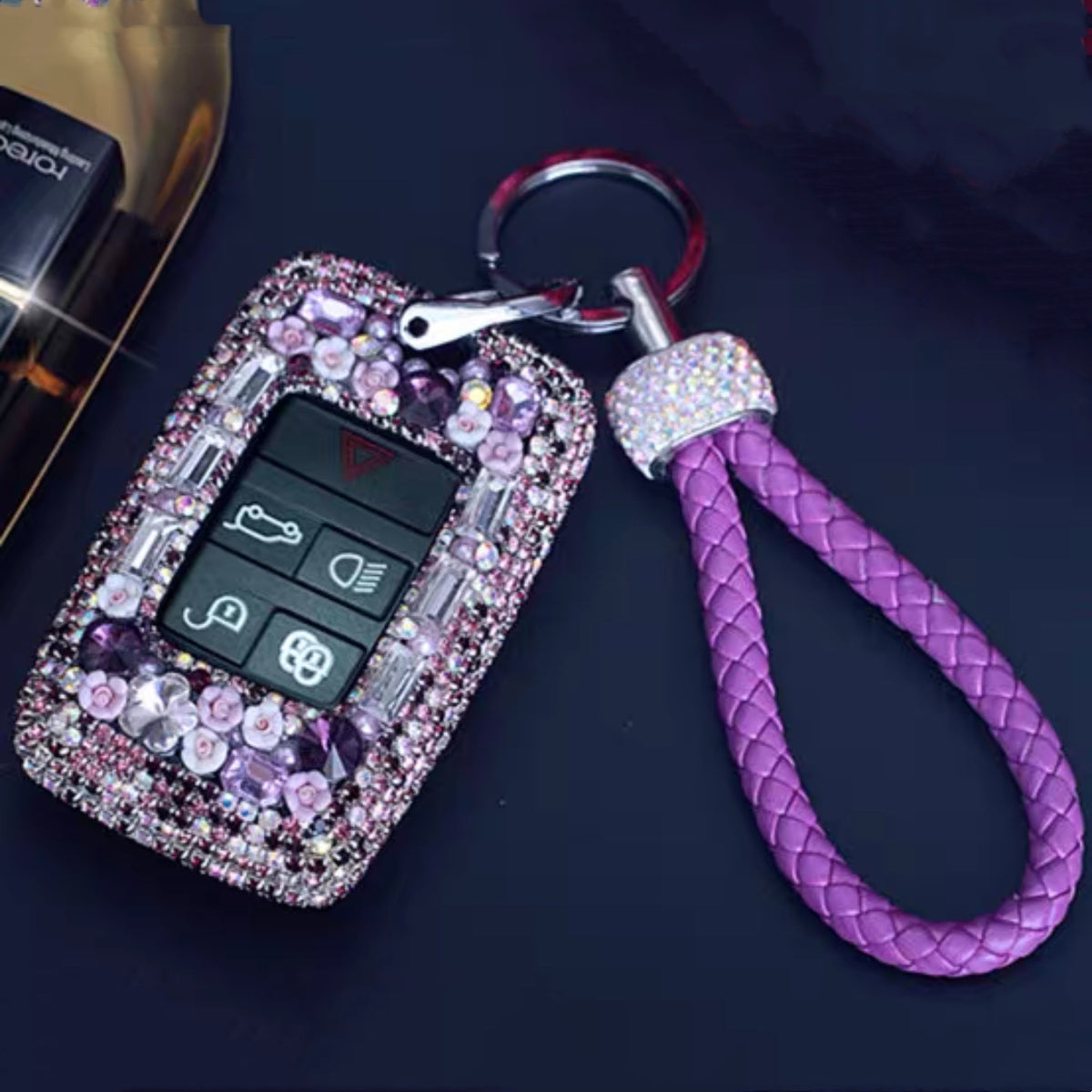 Car Key Pink Ranger Rover Bling Range Rover Evoque Land Rover Jaguar XF Discovery Crystal Car Ke