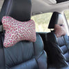Leopard Car Seat Headrest Leather Pillow Cushion