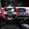 Dual Color Soft Velvet Steering wheel cover with Bling Swan - Five colors