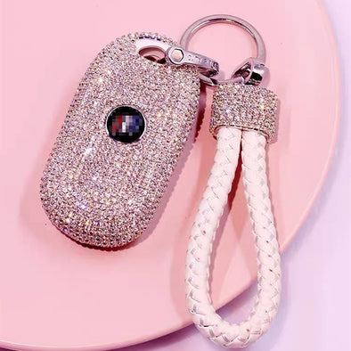 Bling Car Key Holder with Rhinestones for Buick - All Silver