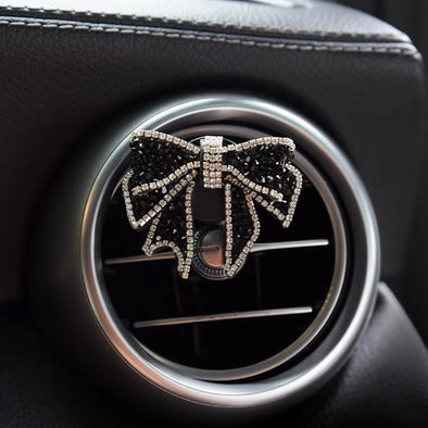 Bling Black Bow Car Air Vent Decoration with Fragnance Scent