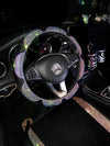Flower Bling Bedazzled Steering Wheel Cover with Rhinestones