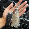 Pearl Bling Car Keychain Pendant with Rhinestones