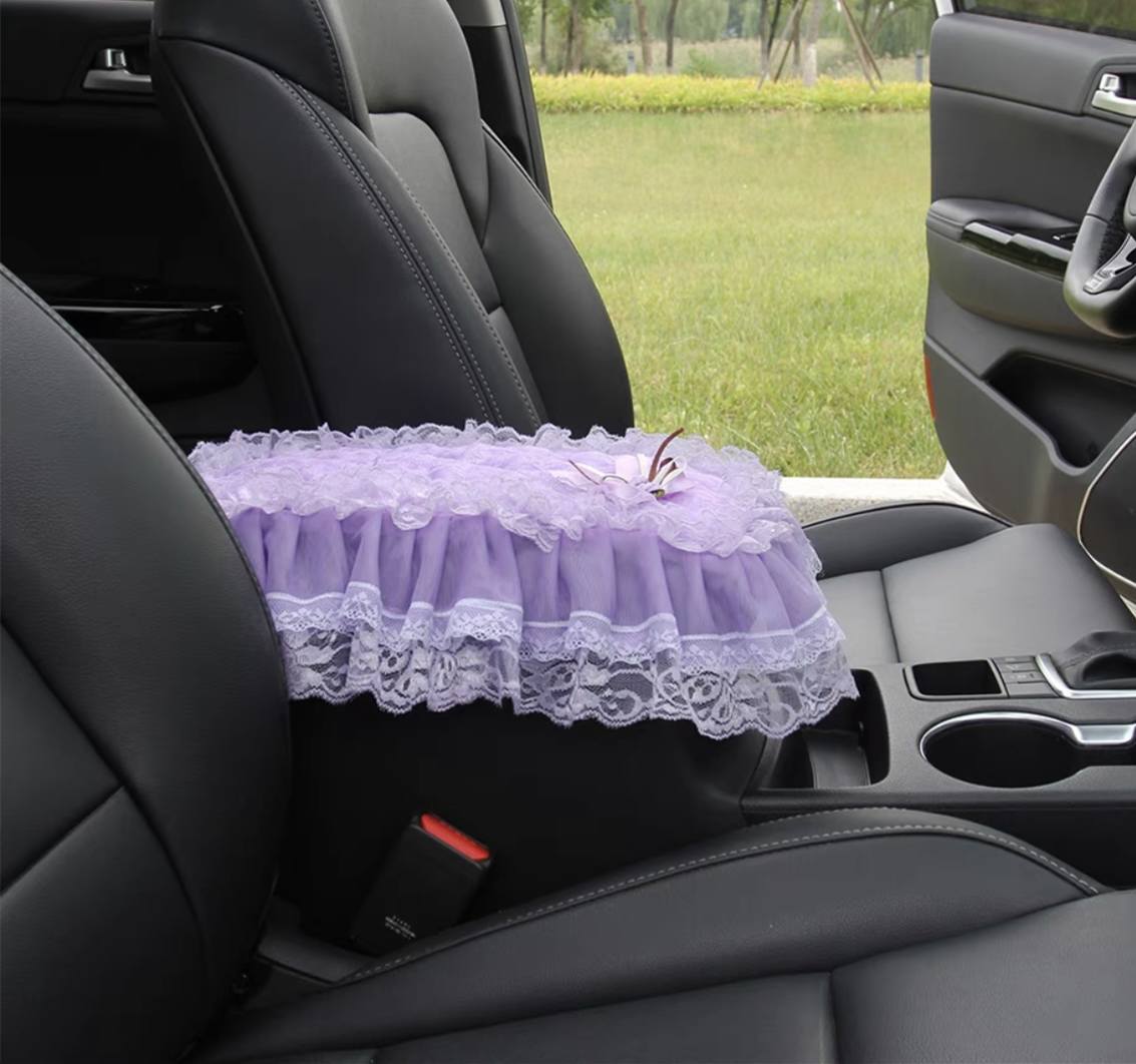 Car Center Console Cover with Lace Fringe – Carsoda