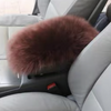 12 x 6'' Genuine Sheep Wool Sherpa Car Center Console Cover