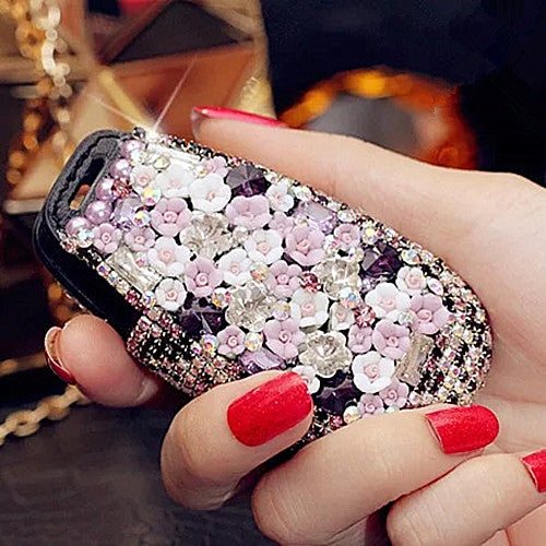 Bling NEW 2018 2019 2020 2021 Mercedes Benz GLC CLA E C S Class Car Key FOB with Rhinestones - Purple