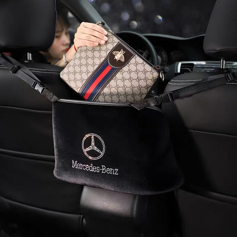 Car Net Pocket Organizer Between Car Seat Handbag Holder Bling Purse  Storage Bag