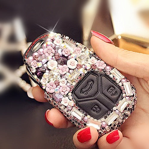 Bling Car Key Holder with Rhinestones for New Audi A4L Q7