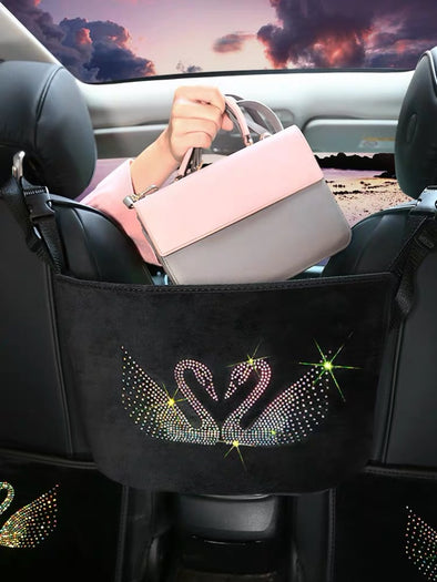 Car Handbag Holder Between Seats - Bling Swan