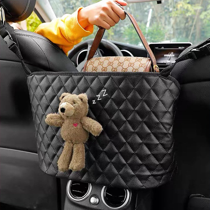 Car Handbag Holder Between Seats - with Teddy bear – Carsoda