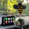 Bling Bumblebee  Bee-otch Crystal Car Charm Ornaments Pendant