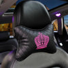 Vegan Leather Bone Shaped Car Cushion Headrest Pillow with Crown