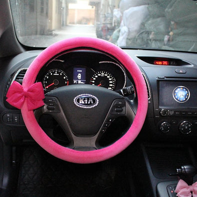 Hot Pink Steering wheel cover with Bow – Carsoda