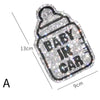 Baby in Car Bling Sticker Decal