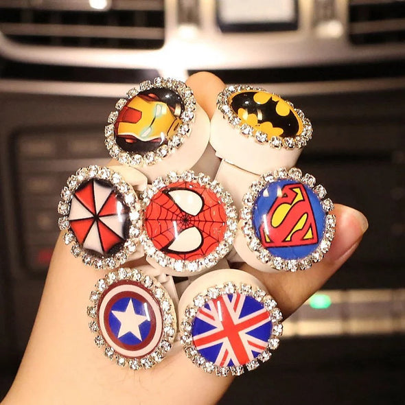 Bling Ring Shape Car Air Vent Bling Decoration with Air Freshener DIY clip