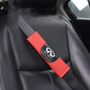 Infiniti Logo Seat Belt Cover Long Padding Cushion (2x)
