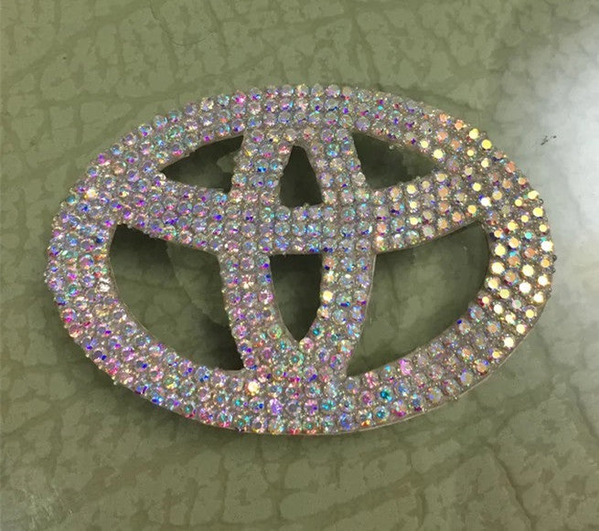 Bling Strass Auto Lenkrad Diamant Logo Aufkleber Kristall Emblem Dekor Ring  Aufkleber für Toyota Tesla Ford Hyundai Honda