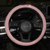 Pink Steering Wheel Cover with bling crown