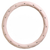 Girly Steering wheel cover with Rhinestones - Beige Light pink neutral creamy color