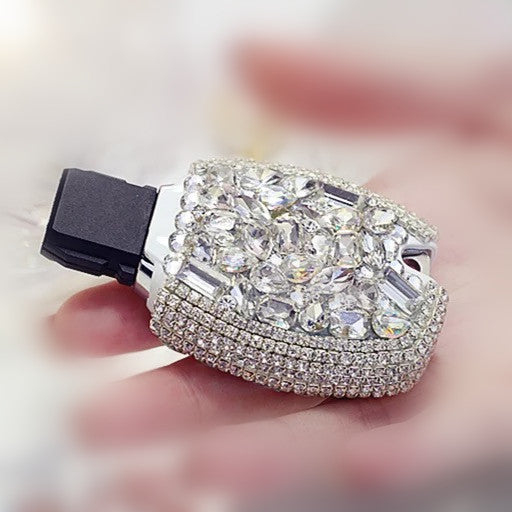 Silver Bling E Class C Class Mercedes Benz Crystal Car Key Holder with Rhinestones