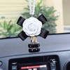Car Mirror Charm-Camelia with Perfume bottle for Rear View Mirror Pendant
