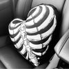 GiveMOJO Heart Shaped Skeleton Skull Pillow Cushion
