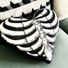 GiveMOJO Heart Shaped Skeleton Skull Pillow Cushion