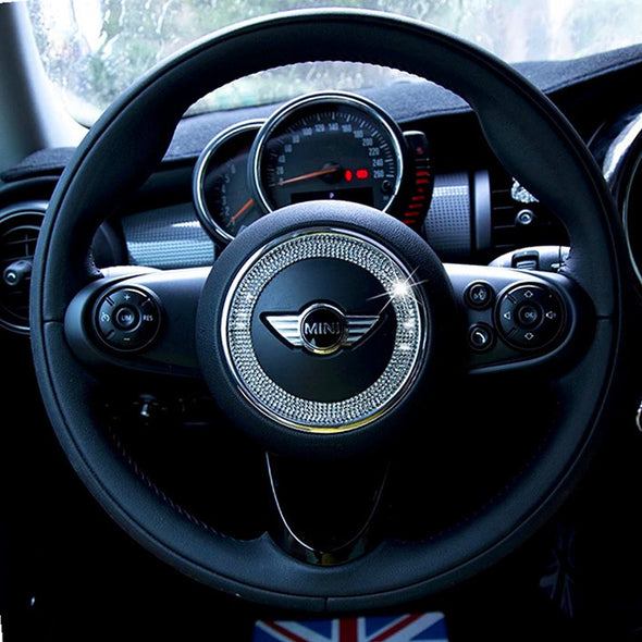 Bling Steering Wheel Sticker for Mini Cooper Countryman Clubman Paceman Coupe Cabrio Roadster F55 F56 R56 R60 R58 R59 R57 F54