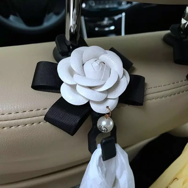 Car Seat Hooks for Girls with Camellia