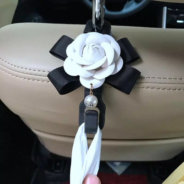 Car Seat Hooks for Girls with Camellia