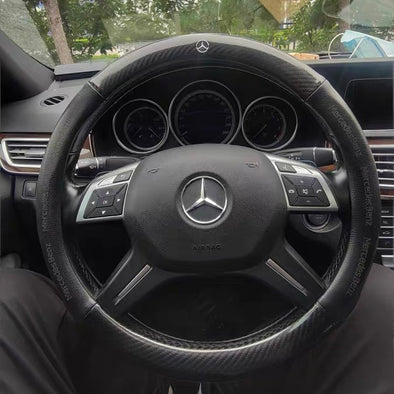 Carbon Fiber and Leather Steering wheel cover for Mercedes Benz