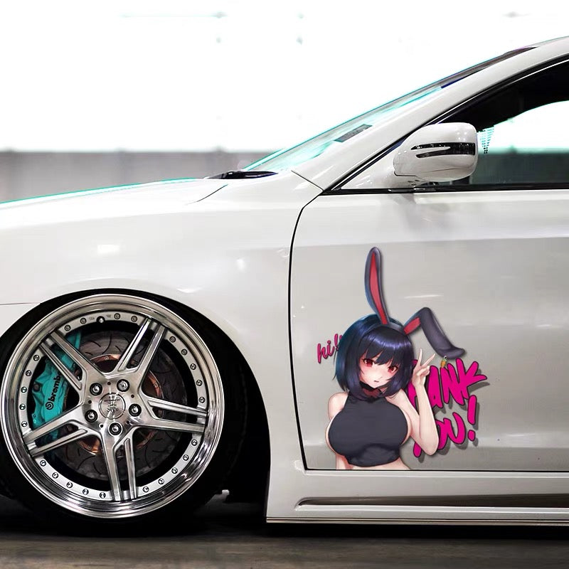 Demon Slayer Anime Car Sticker Peeking Funny Car Bumper Window Reflective Decal  Sticker Decoration  Fruugo IN