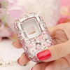 Pink Bling Car Key Holder with Rhinestones and flowers for Honda CRV XRV Accord Civic