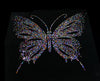 Iron on Rhinestones Bling Butterfly Decal Emblem for DIY - Multicolor Butterfly