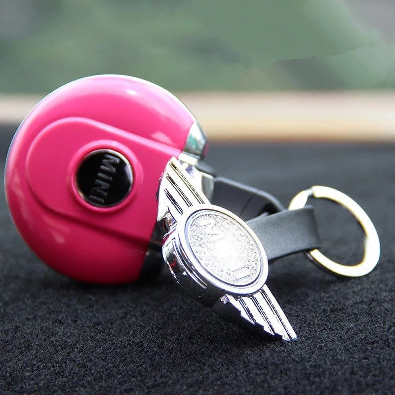 Kaufe Schlüsselanhänger-Abdeckung mit Bling Lanyard Schlüsselanhänger für  BMW MINI Cooper F54 Clubman F55 F56 F57 F60 Countryman 3 Tasten Smart Key  Case