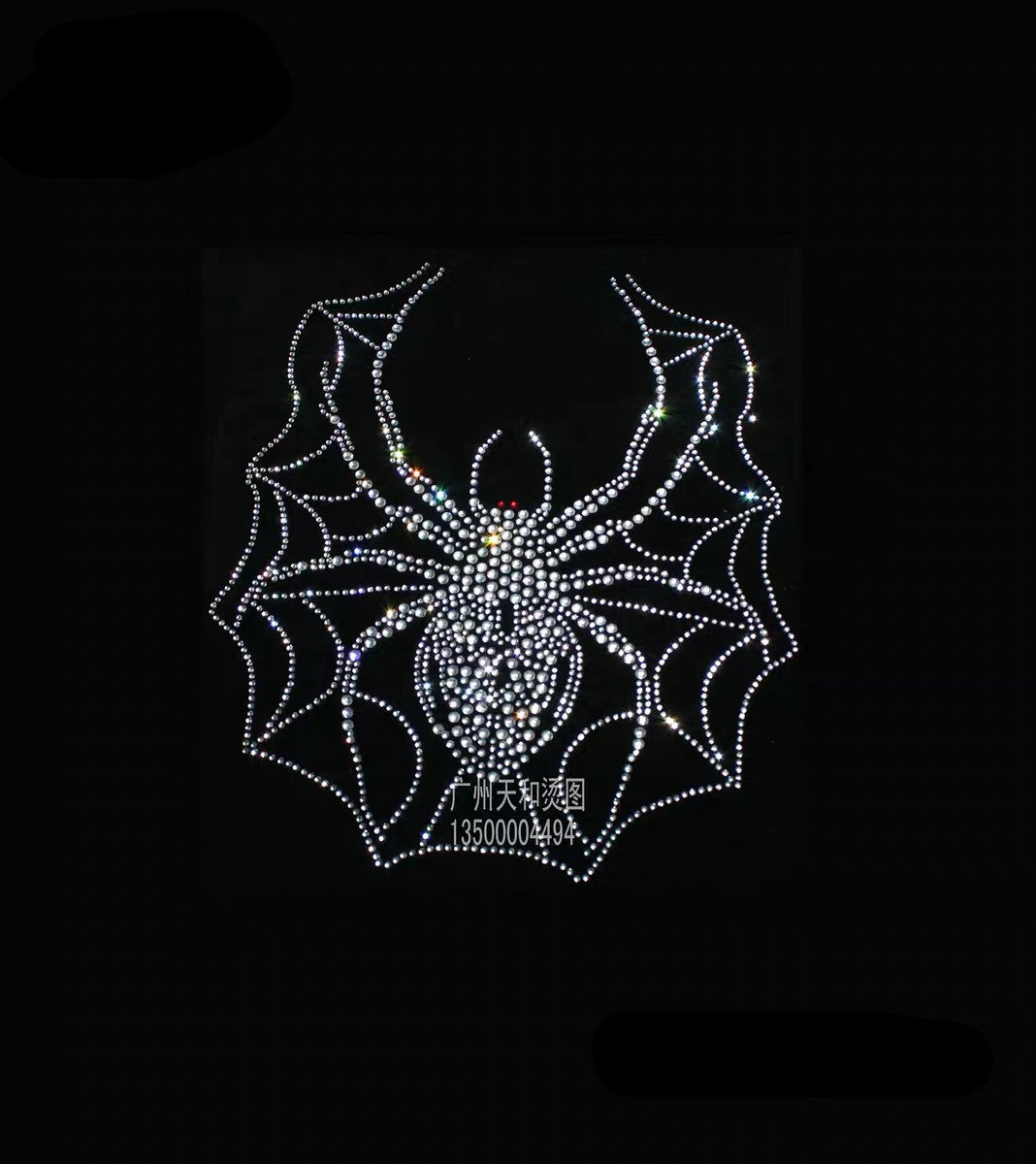 Spider Heat Transfer Iron on Rhinestones Bling Spider Decal Emblem for –  Carsoda