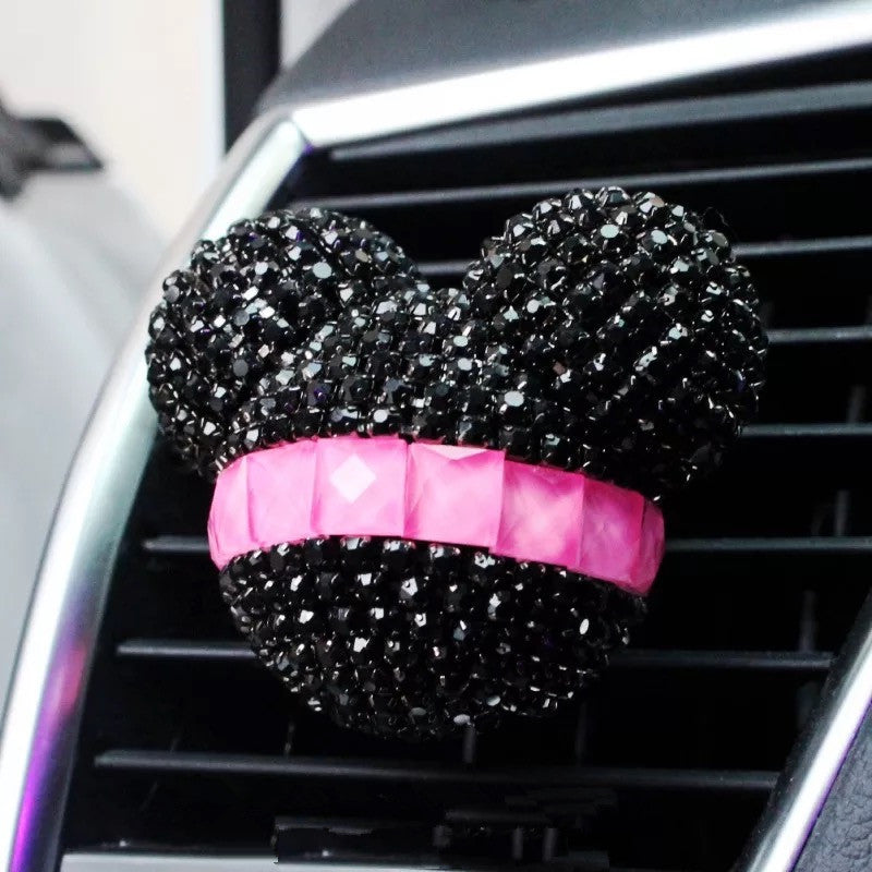 Bling Mouse Ear Shaped Car Air Vent Bling Decoration with Freshener