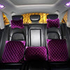 Neck Support For Car Seat - Velvet with Rhinestones purple/hot pink/black