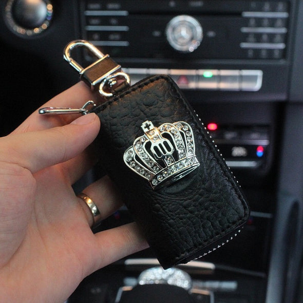 Key Holder Wallet with Bling Brown