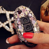 Nissan Bling Car Key Holder with Rhinestones and flowers