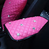 Customize Pink/Red Car Center Console Cover with Rhinestones