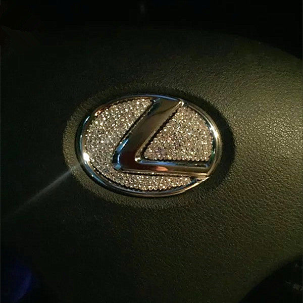 Bling Glitter Lenkrad Emblem Aufkleber Kompatibel mit Lexus