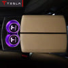 LED illuminating Cup Coaster for Tesla Model S X (USB charged-color changing)